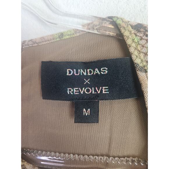 Dundas x Revolve Natasha Mini Dress Medium Snake Print Cut-Out Mesh Lined - Picture 8 of 16